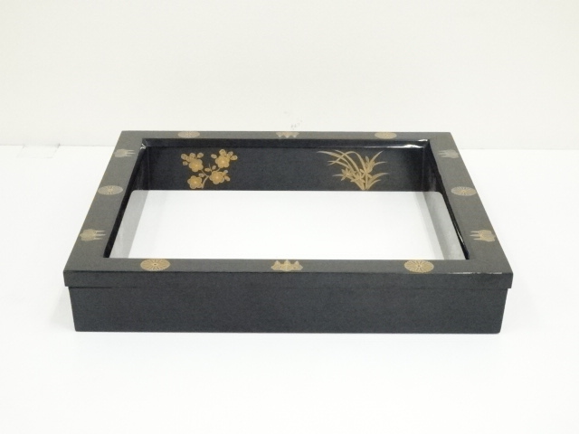 道具 ] - 道具 村田宗覚造 四君子蒔絵炉縁（共箱） | ネット